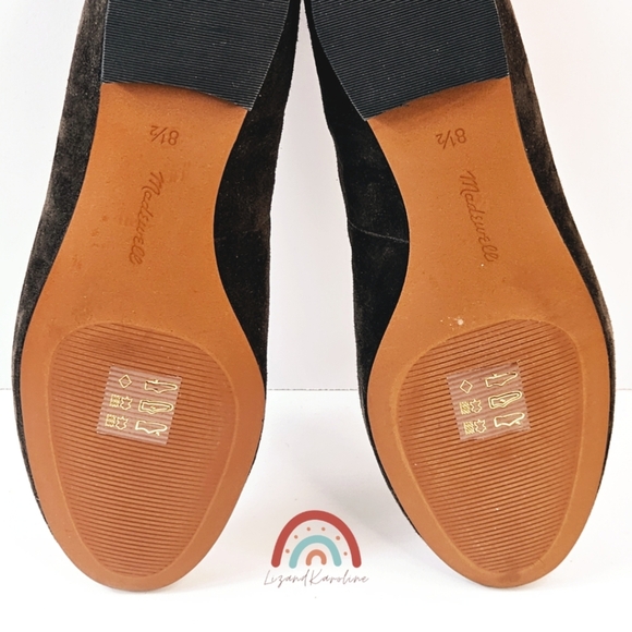 New! Madewell The April Ballet Flat in Dark Carob Leather Suede - Picture 15 of 16